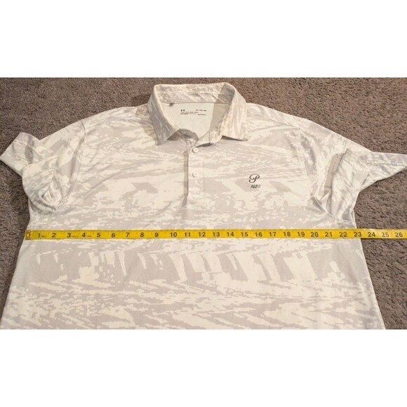 Under Armour Noise Camo White / Gray Golf Polo Shirt Men's XL - Picture 5 of 6